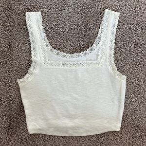 Aeropostale White Tank with Lace